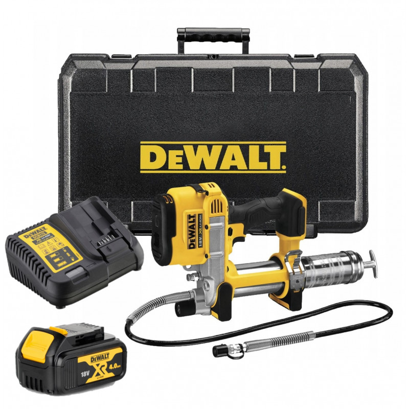 DeWalt DCGG571M1 18V XR Grease Gun KIT with 1x 4Ah, charger DCB115