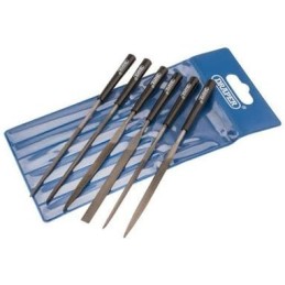 Draper 82577 Precision Jewellers Needle File Set  Small Metal Hand 140mm - 6 Pack