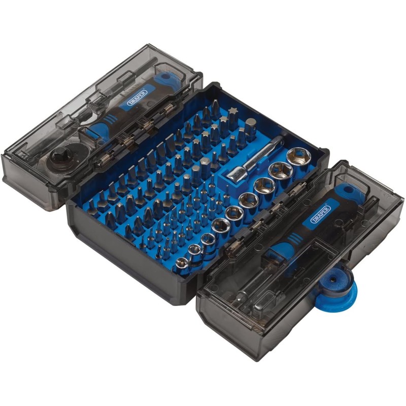 Draper 28029  Compact Socket & Screwdriver Bit Set 1/4" Drive 78 Piece