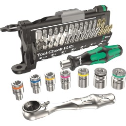 WERA 056490 Tool-Check Plus Bit Ratchet Set With Sockets