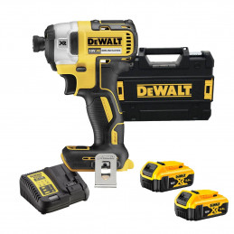 DeWalt DCF887P2 18V XR Brushless 3 Speed Impact Driver With 2 x 5Ah Batts, Charger And Case