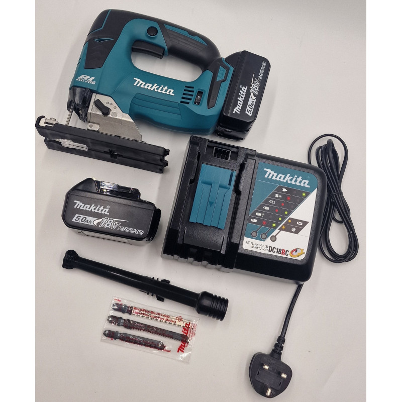 Makita DJV182 18V LXT Brushless Jigsaw with 2x 5Ah battery and Charger