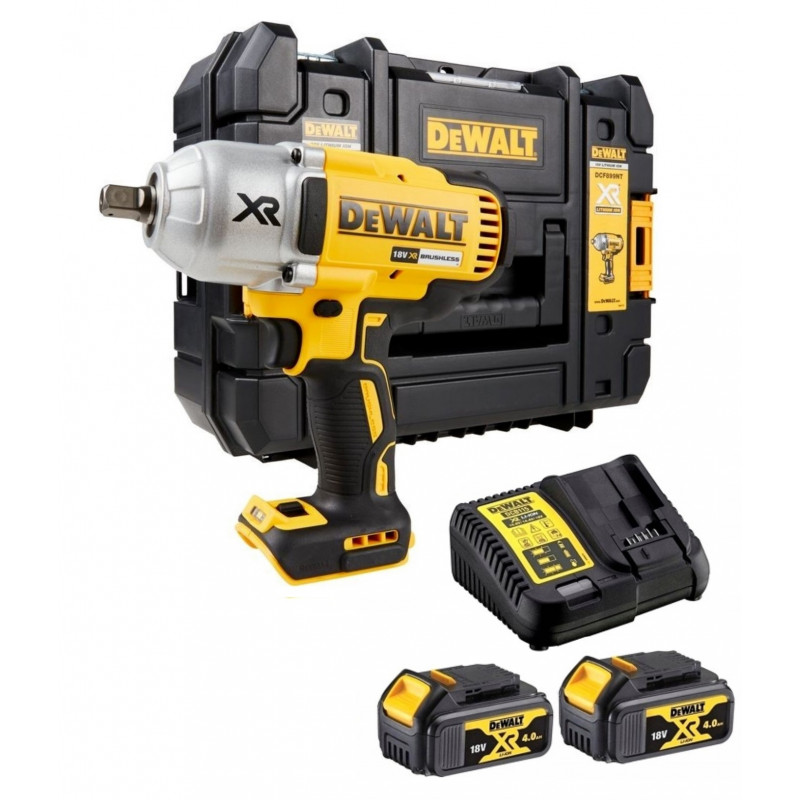 DeWalt DCF899M2 18V Brushless 1/2in High Torque Impact Wrench with 2 x 4.0Ah + Tstak